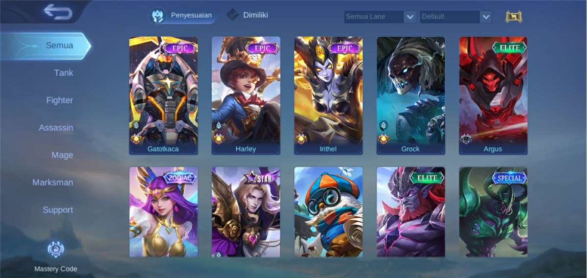 Penjualan akun permainan Mobile Legends